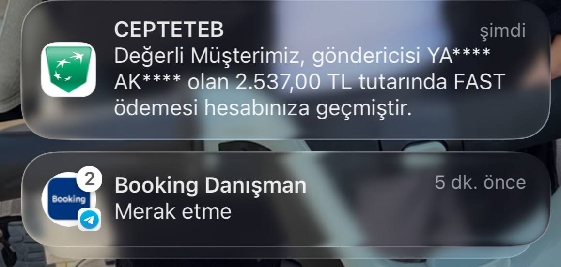 Transfer kaydı ekran görüntüsü 2